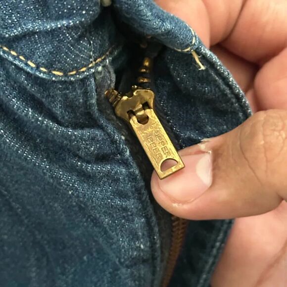 Vintage 50s 60s Buckaroo Gal By Big Smith Selvedge Denim Peal Snap Jeans 26x28 - Picture 4 of 7